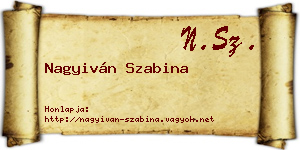 Nagyiván Szabina névjegykártya