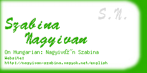 szabina nagyivan business card